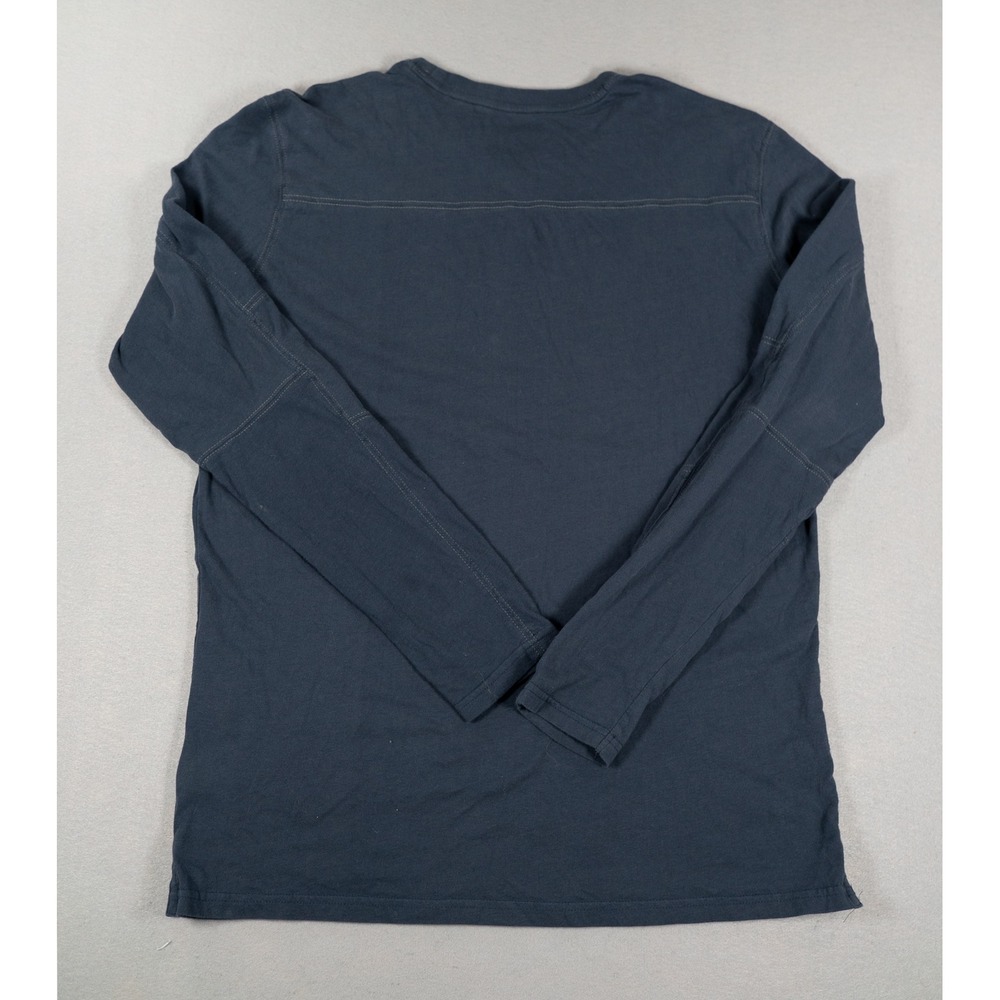 KUHL Mens Shirt Wildfibre Long Sleeve Organic Cotton Navy Blue Size L Hiking image 8